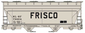 Accurail HO Scale ~ ACF 2-Bay Covered Hopper ~ St. Louis-San Francisco #78604 ~ 2216