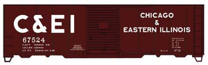 Accurail HO Scale ~ AAR 40' Single-Door Steel Boxcar ~ Chicago & Eastern Illinois #67524 ~ 3564