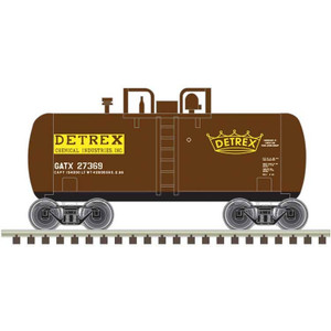 Atlas ~ N Scale ~ Trainman ~ 28' Beer Can Shorty Tank Car ~ Ready to Run ~ Detrex GATX #27369 ~ 50006874