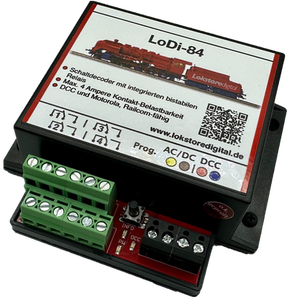 Lokstoredigital ~ LoDi-84 Switching Decoder With 4 Integrated Relays ~ LoDi-84