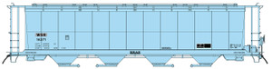 Intermountain ~ HO Scale ~ 59' Cylindrical Covered Hopper ~ WGR Light Blue ~ 45140