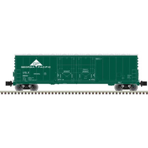 Atlas ~ Z Scale ~ Evans Double Plug Door Boxcar ~ Georgia Pacific USLX #16001 ~ 75000025