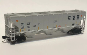 Trainworx N Scale ~ CSX PS 4427 Covered Hopper ~ Metal Wheels ~ 2442401