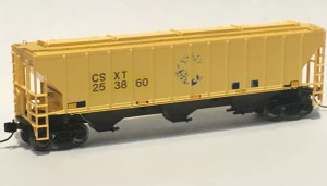 Trainworx N Scale ~CSX PS 4427 Covered Hopper #253860 ~ Metal Wheels ~ 2442404