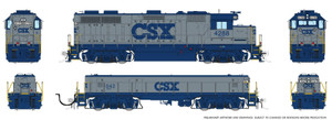 Rapido ~ HO Scale ~ EMD GP39 Mother+Slug ~ CSX #4288 + #1042 ~ DC/Silent ~ 039025