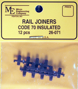 Micro Engineering ~ HO Scale ~ Plastic Insulated Rail Joiners, Code 70 ~ 26-071
