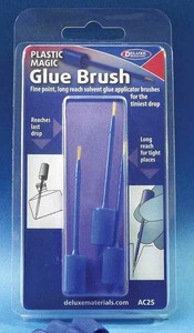 Deluxe Materials Ltd ~ Plastic Magic Solvent Brush 3-Pack ~ AC25