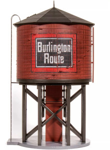 Broadway Limited ~ HO Scale ~ CB&Q Operating Water Tower W/Sound & Motorized Spout ~ 7916