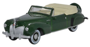 Oxford ~ HO Scale ~ 1941 Lincoln Continental Convertible ~ Assembled ~ Top Down ~ 87LC41002