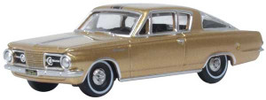 Oxford ~ HO Scale ~ 1965 Plymouth Barracuda ~ Assembled ~ Gold ~ 87PB65001