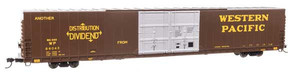 Walthers Proto ~ HO Scale ~ 86' Pullman-Standard Double-Door Hi-Cube Boxcar ~ Western Pacific #86077 ~ 920-102132