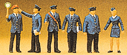 Preiser Kg ~ HO Scale ~ Railroad Personnel German Federal Railway pkg(6) ~ 10011