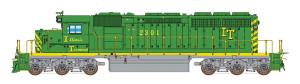 Intermountain ~ N Scale ~ EMD SD40-2 ~ Illinois Terminal #2301 ~ w/LokSound & DCC ~ 69381S-01