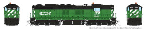 Rapido ~ HO Scale ~ Burlington Northern ~ SD9 #6226 ~ DC/Silent ~ 050226