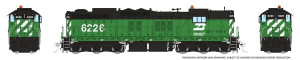 Rapido ~ HO Scale ~ Burlington Northern ~ SD9 #6229 ~ DC/Silent ~ 050227