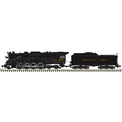Atlas ~ N Scale ~ Berkshire 2-8-4 Steam Locomotive ~ CHESAPEAKE & OHIO #2659 ~ Silver ~ DC Version ~ 40006030