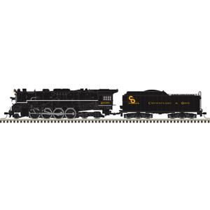 Atlas ~ N Scale ~ Berkshire 2-8-4 Steam Locomotive ~ CHESAPEAKE & OHIO #2699 ~ Silver ~ DC Version ~ 40006042