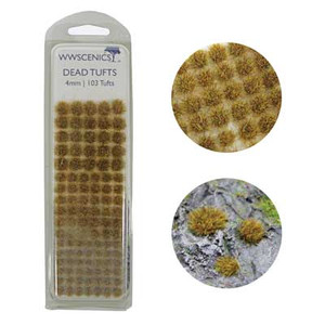 WWScenics ~ Any Scale ~ Dead Grass Tufts 5/32" 4mm ~ 100 Pieces ~ W3TDE4