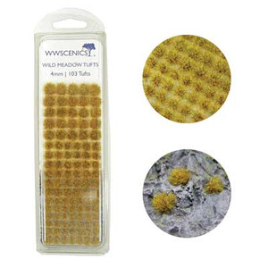 WWScenics ~ Any Scale ~ Wild Meadow Grass Tufts 5/32" 4mm ~ 100 Pieces ~ W3TWM4
