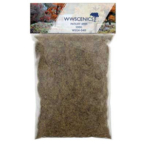 WWScenics ~ Any Scale ~ Static Grass 5/32" 4mm Fibers ~ Patchy 1.8oz 50g ~ WSG4040