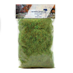 WWScenics ~ Any Scale ~ Static Grass 1/4" 6mm Fibers ~ Spring 1.8oz 50g ~ WSG6003