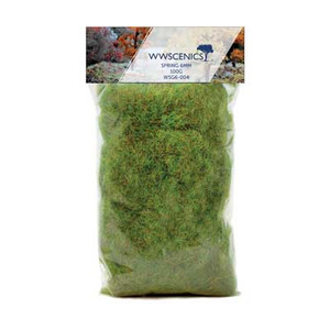 WWScenics ~ Any Scale ~ Static Grass 1/4" 6mm Fibers ~ Spring 3.5oz 100g ~ WSG6004