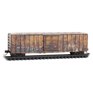 Micro Trains ~ N Scale ~ 50' Rib Side Boxcar ~ Weathered Sabine River & Northern ~ 02544196