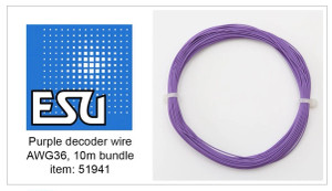 ESU ~ 36AWG Decoder Wire ~ 10m Purple ~ 51941