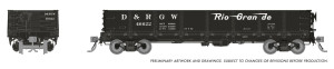 Rapido ~ HO Scale ~ 40' Drop Bottom Gondola ~ Denver, Rio Grande & Western 6 Pack ~ 163013
