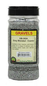 JTT Scenery Products ~ Gravel: Gray Coarse - Shaker - 350g ~ 95324