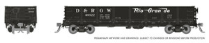 Rapido ~ HO Scale ~ 40' Drop Bottom Gondola ~ Denver, Rio Grande & Western ~ 163013A-46974