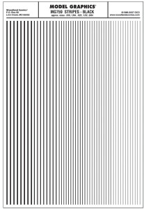 Woodland Scenics ~ Dry Transfer Stripes ~ .010, 1/64, .022, 1/32 & 3/64" Wide, White ~ 760