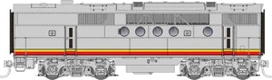 Rapido ~ HO Scale ~ EMD FT Booster ~ AT&SF ~ DC/DCC Sound Version ~ 053504