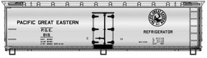 Accurail ~ HO Scale ~ 40' Wood Reefer ~ Pacific Great Eastern #818 ~ 8180