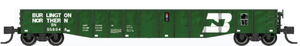 Bluford Shops ~ N Scale ~ 52'6" 15-Panel Mill Gondolas ~ lightly dented ~ Ready to Run ~ Burlington Northern #558203 ~ 52101