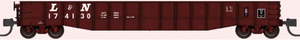 Bluford Shops ~ N Scale ~ 52'6" 15-Panel Mill Gondolas ~ medium dented ~ Ready to Run ~ Louisville & Nashville #174130 ~ 52134
