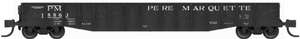 Bluford Shops ~ N Scale ~ 52'6" 15-Panel Mill Gondolas ~ lightly dented ~ Ready to Run ~ Pere Marquette #18863 ~ 52160