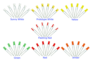 DCCconcepts ~ LED ~ Tower Type ~ 42x 3mm LEDs (w/resistors) ~ LED-YLT
