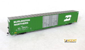 Tangent ~ HO Scale ~ Greenville 86′ Double Plug Door Box Car ~ Burlington Northern #396040 ~ 25045-05