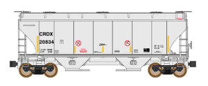 Intermountain ~ N Scale ~ Trinity 3281 2-Bay Covered Hopper ~ Chicago Freight Car (CRDX) ~ 669005