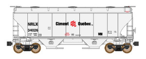 Intermountain ~ N Scale ~ Trinity 3281 2-Bay Covered Hopper ~ NorRail Ciment Quebec #34026 ~ 669012-01