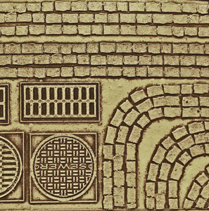 Chooch Enterprises ~ HO Scale ~ Flexible Roadway ~ Medium Cobblestone Street Details ~ 8657