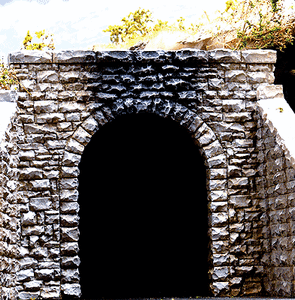 Chooch Enterprises ~ Single-Track Random Stone Tunnel Portal 2-Pack ~ 2-3/4 x 2-1/2" 7 x 6.4cm ~ 9760