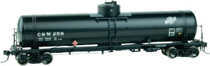 Roka ~ HO Scale ~ GATC Tank Car ~ Chicago Great Western Black ~ ROK255
