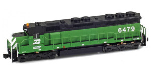 American Z Line ~ Z Scale ~ SD45 Burlington Northern #6500 ~ 63202-4