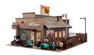 Woodland Scenics ~ O Scale ~ Deuce's Bike Shop ~ Built-&-Ready ~ Assembled ~  BR5846