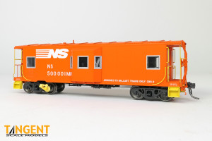 Tangent ~ HO Scale ~ Norfolk Southern ~ “MOW Ballast Train Service 1992” Southern Railway Gantt Manufacturing Company Bay Window Caboose ~ 60615-01