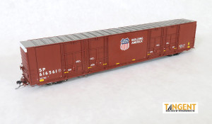 Tangent ~ HO Scale ~ Union Pacific #616541 ~ “Building America Repaint 2011+” Greenville 86′ Quad Plug Door Box Car ~ 25515-01