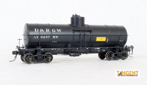 Tangent ~ HO Scale ~ GATC 1917-design 10000 Gal. Tank Car ~ Denver & Rio Grande Western #AX6245 ~ 19068-02