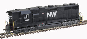 Atlas ~ HO Scale ~ EMD GP38 ~ Master Silver ~ DC Version ~ Norfolk and Western #4108 ~ 10004069